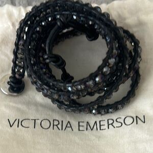 Victoria Emerson Black Wrap Bracelet
